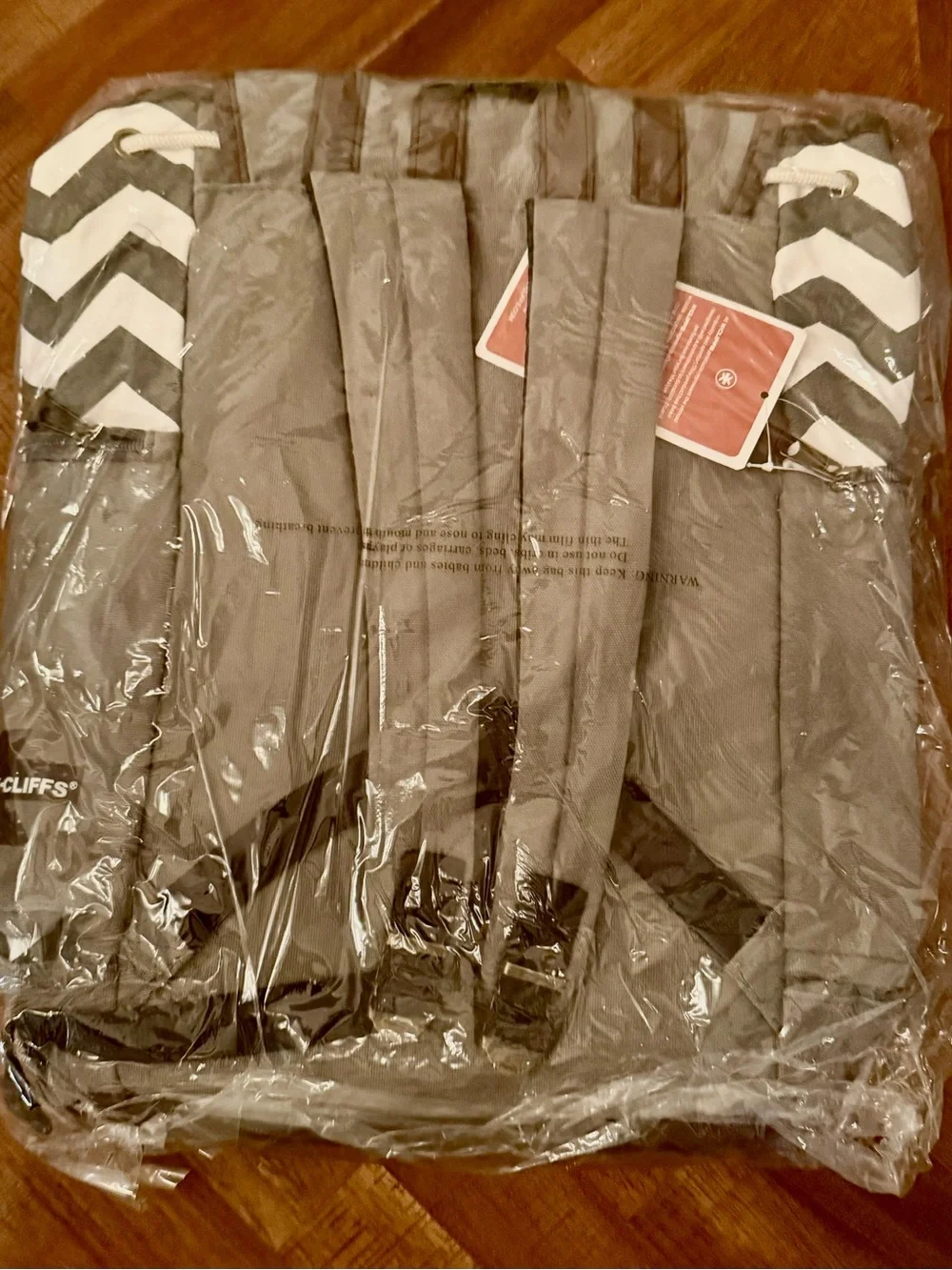 K-cliffs Unisex Canvas Laptop/Bookbag Canvas Backpack in Dark Gray and White NWT